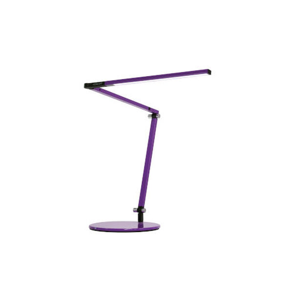 Z-Bar Purple LED Desk Lamp with Two-Piece Desk Clamp, image 1
