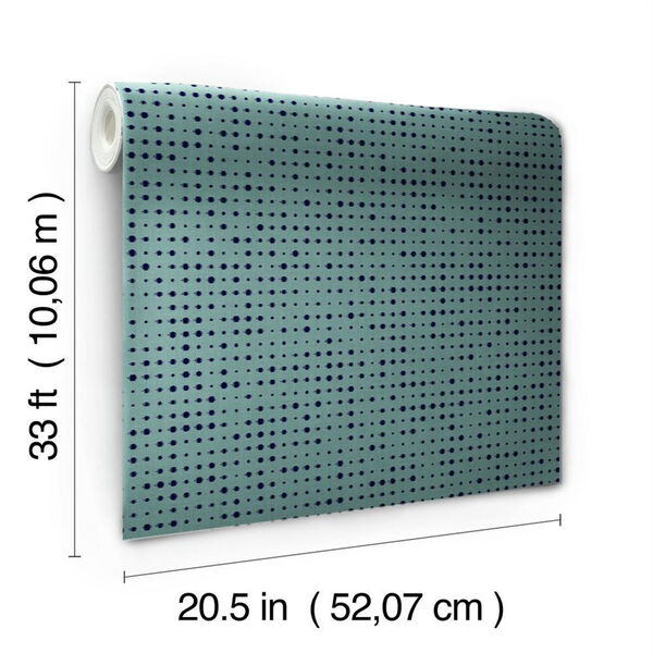 Modern Art Blue Dotted Spark Wallpaper, image 6