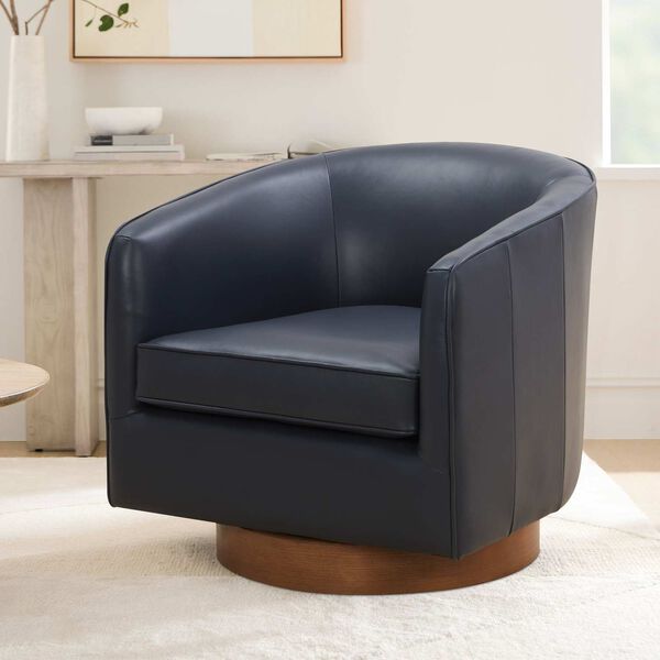 Taos Midnight Blue and Brown Accent Chair, image 1