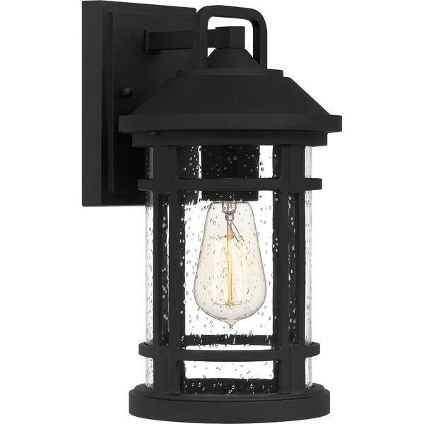 Quincy Earth Black Seven-Inch One-Light Outdoor Wall Mount, image 1