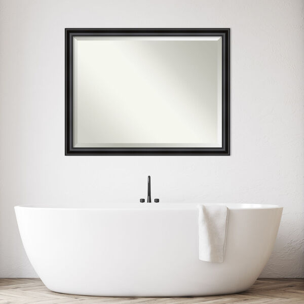 Black 44W X 34H-Inch Bathroom Vanity Wall Mirror, image 5