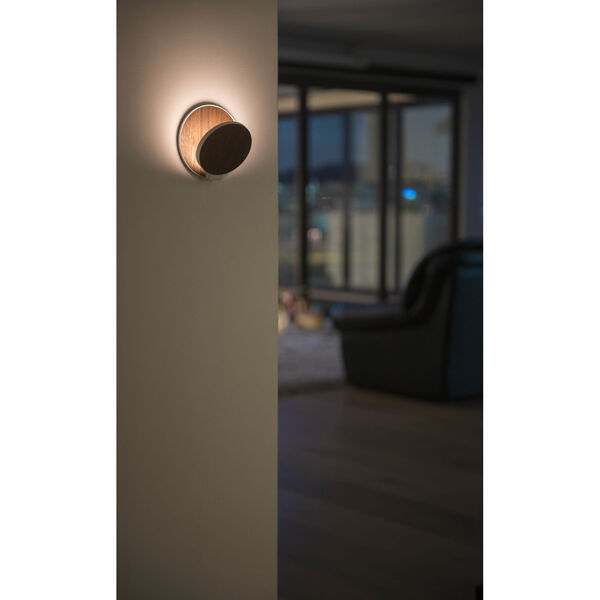 Gravy Silver Oiled Walnut LED Hardwire Wall Sconce, image 5