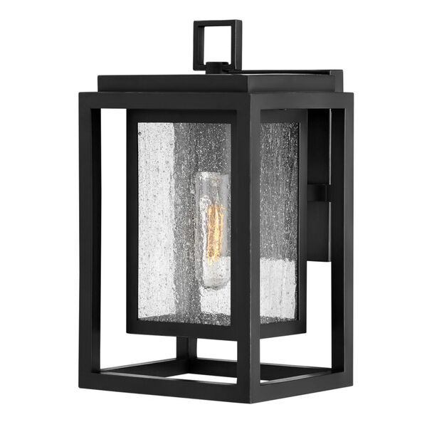 Republic Black 12-Inch One-Light Outdoor Wall Mount, image 1