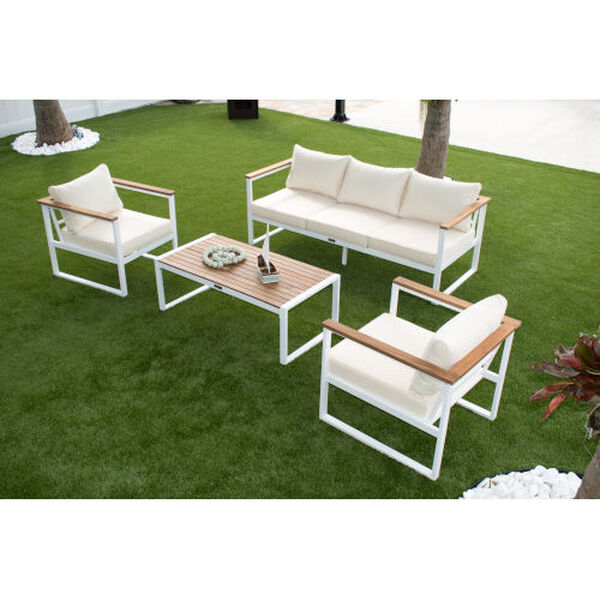 Dana Point Canvas Macaw Four-Piece Outdoor Seating Set, image 4
