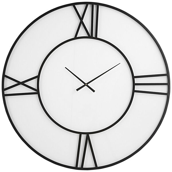 Reema Matte Black and White Wall Clock, image 2