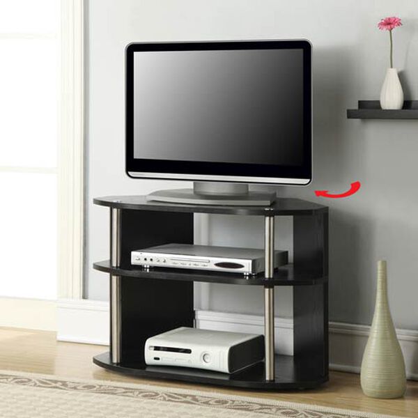 Designs2Go Black 20-Inch High Swivel TV Stand, image 4