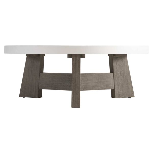 Rochelle White and Dark Brown Outdoor Cocktail Table, image 3