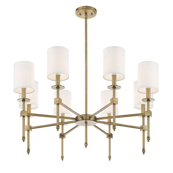 Kate Polished Brass 34-Inch Eight-Light Chandelier, image 4
