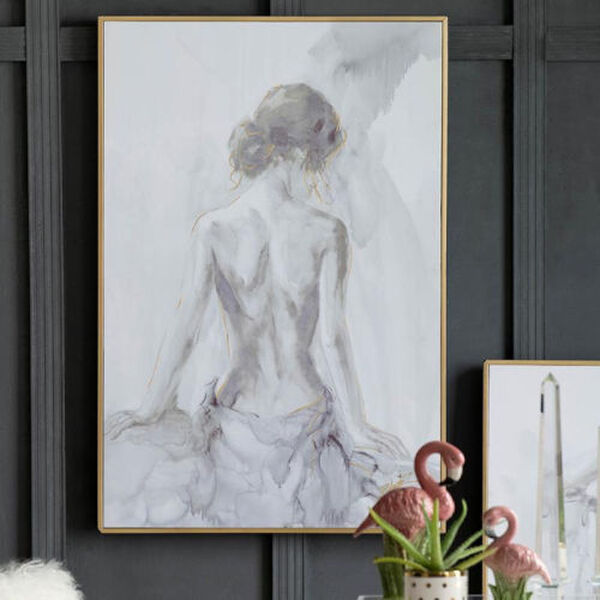 Artists Figure Sketches Gray and Gold 33 x 48-Inch Framed Wall Art, Set of 2, image 6