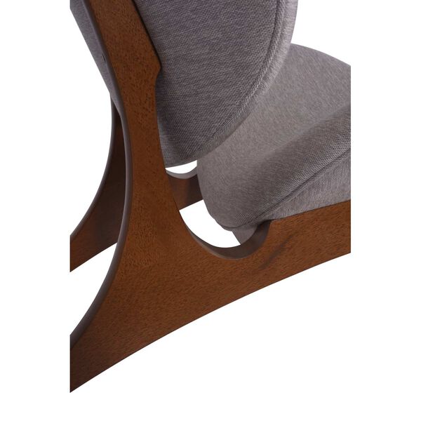Modern Brown and Grey Accent Slipper Chair, image 6
