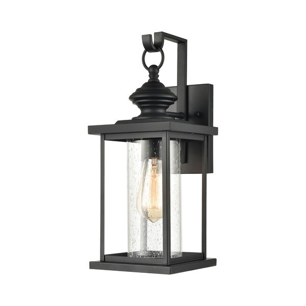 Minersville Matte Black Seven-Inch One-Light Outdoor Wall Sconce, image 1