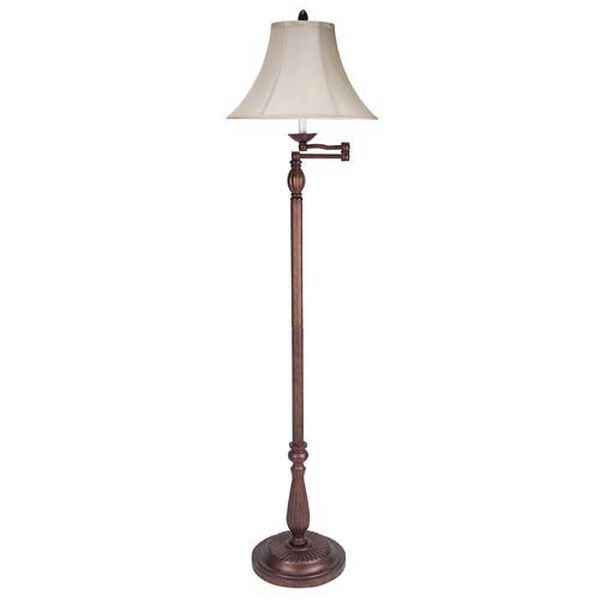 Regency Antique Rust Swing Arm Floor Lamp, image 1