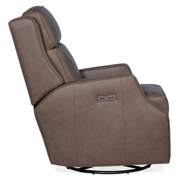 Tricia Taupe Power Swivel Glider Recliner, image 5