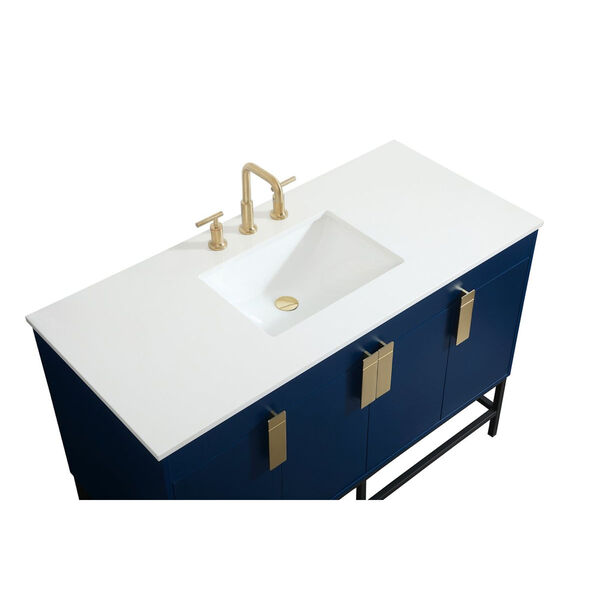 Eugene Blue 48-Inch Single Bathroom Vanity, image 3
