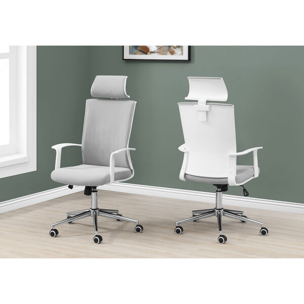 White 24-Inch Office Chair, image 2