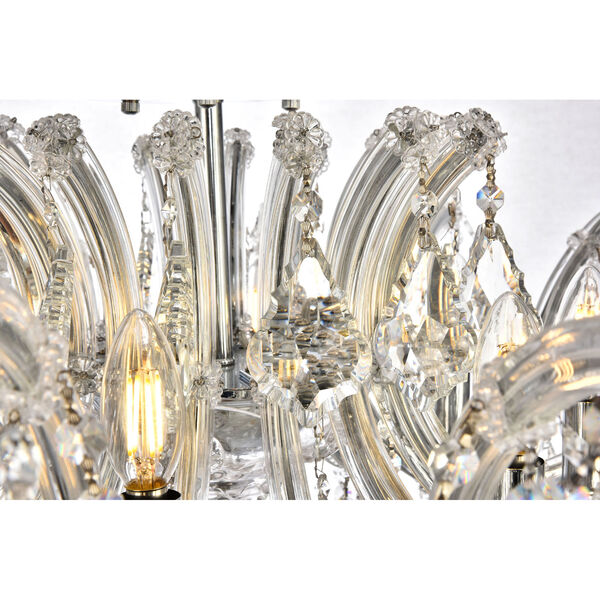 Maria Theresa Chrome 36-Inch Eight-Light Flush Mount with Clear Elegant Cut Crystal, image 4
