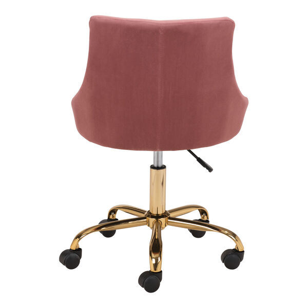 Mathair Pink and Gold Office Chair, image 5