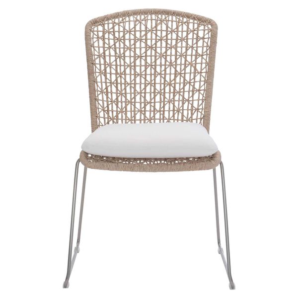 Carmel Hazelnut Outdoor Side Chair with Seat Pad, image 3