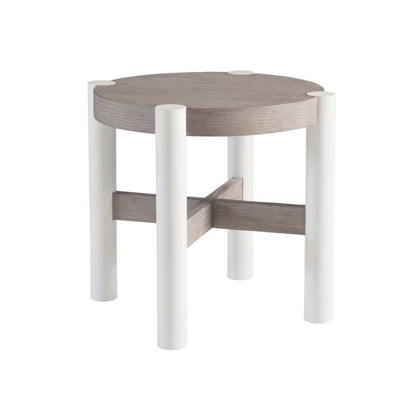 Trianon Natural and White Side Table, image 4