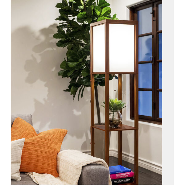 Maxwell LED Floor Lamp with Shelf, image 3