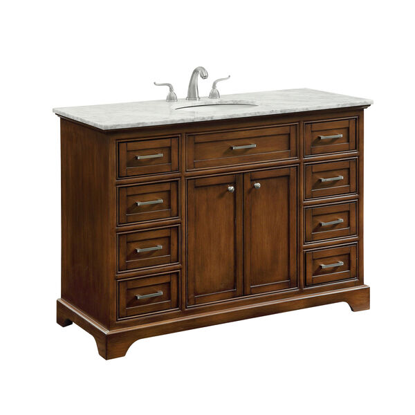 Americana Teak 48-Inch Vanity Sink Set, image 2