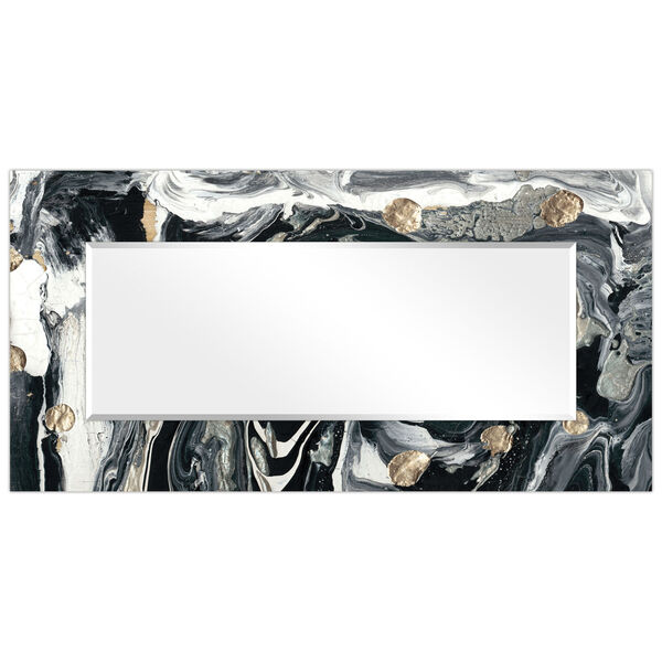 Ebony and Ivory Black 72 x 36-Inch Rectangular Beveled Floor Mirror, image 3