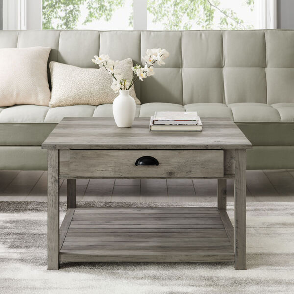 Gray Square Coffee Table, image 2