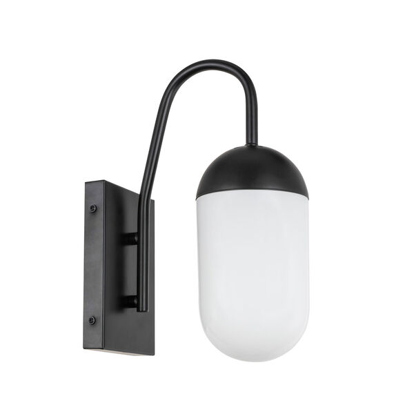 Kace Black One-Light Wall Sconce with Frosted White Glass, image 5