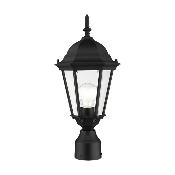 Hamilton Textured Black One-Light Outdoor Post Lantern, image 4