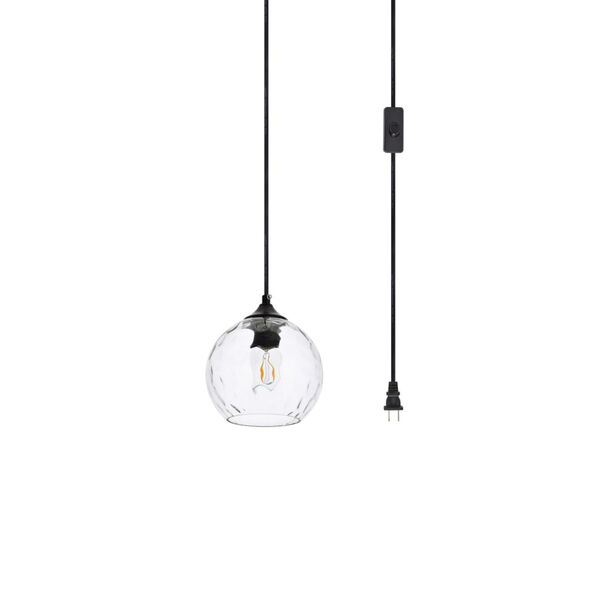 Cashel Black Six-Inch One-Light Plug-In Pendant, image 3