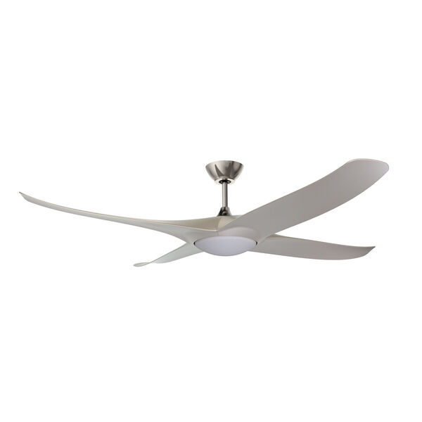 Zephyrus Satin Nickel 60-Inch LED Ceiling Fan, image 1