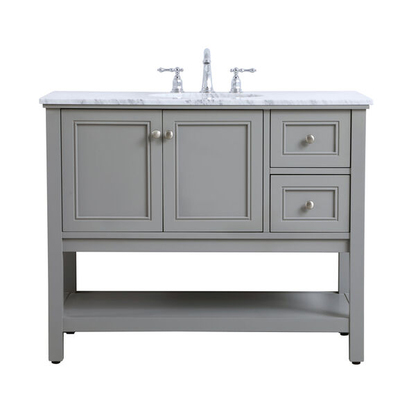 Metropolis Gray 42-Inch Vanity Sink Set, image 1