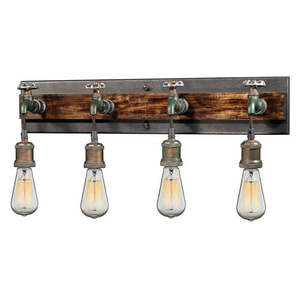 River Station Multicolor Weathered Four-Light Wall Sconce, image 2