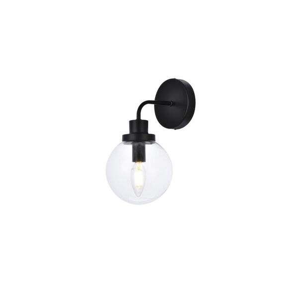 Hanson Black and Clear Shade One-Light Bath Vanity, image 3