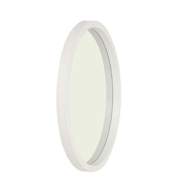 White Wood Wall Mirror, 32-Inch x 32-Inch, image 5