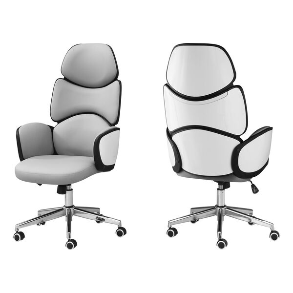 White 25-Inch Office Chair, image 1