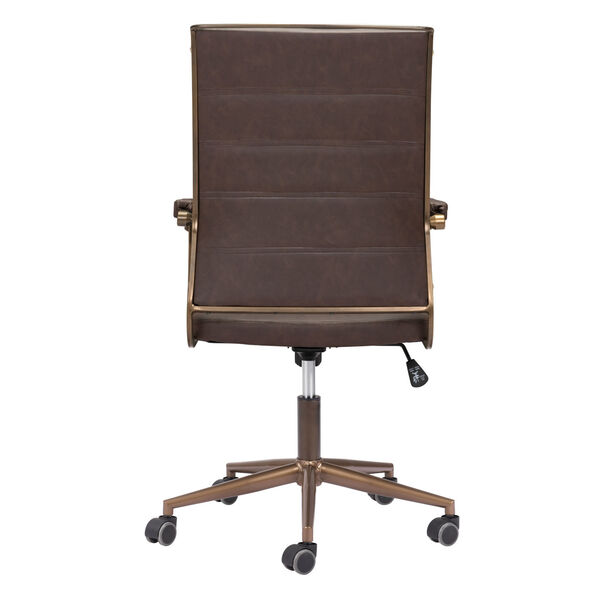 Auction Espresso and Bronze Office Chair, image 4