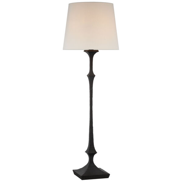 Briar Large Floor Lamp in Aged Iron with Linen Shade by Chapman  and  Myers, image 1