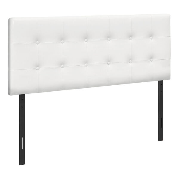 White and Black Leather-Look Headboard, image 1