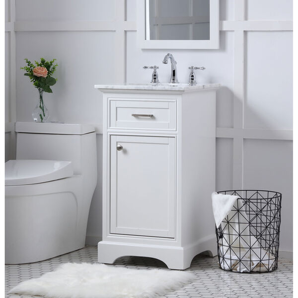 Americana White 19-Inch Vanity Sink Set, image 3
