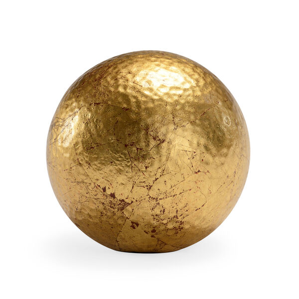 Gold Five-Inch Hammered Ball, image 1