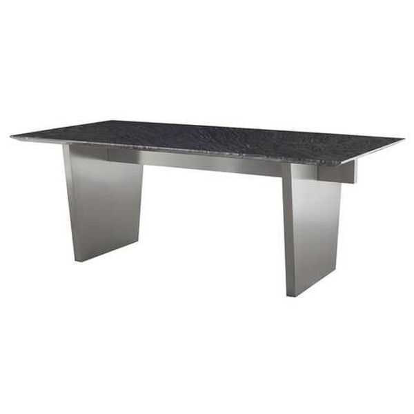 Aiden Black Wood Vein Graphite 78-Inch Dining Table, image 3