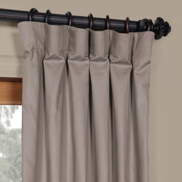 Stone Gray Solid Cotton 108 x 50 In. Curtain Single Panel, image 2