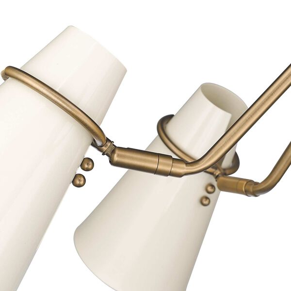 Reeva Modern Brass Beige Five-Light Chandelier, image 6