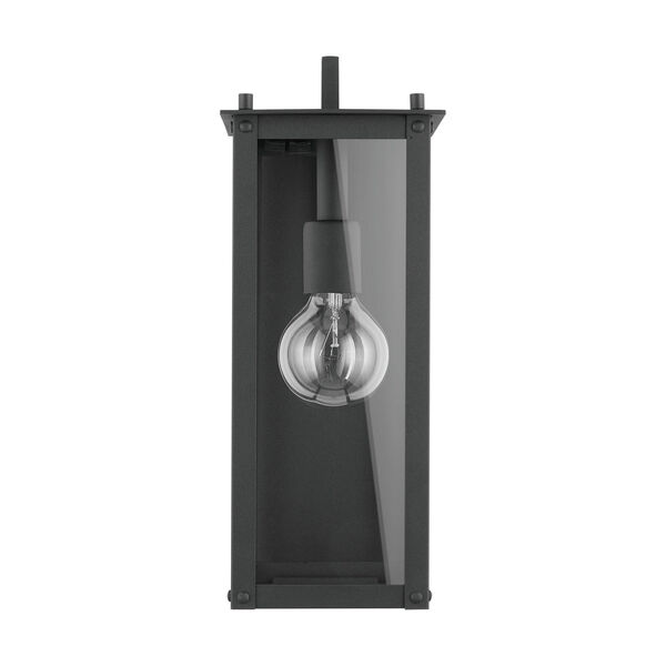 Hunt Black Six-Inch One-Light Outdoor Wall Lantern, image 1