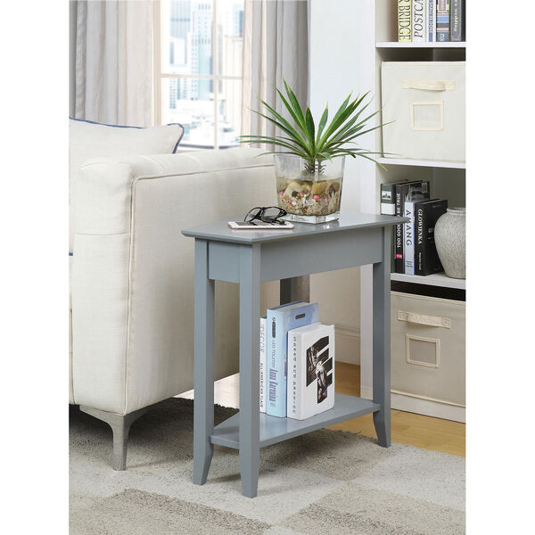 American Heritage Gray Wedge End Table, image 1
