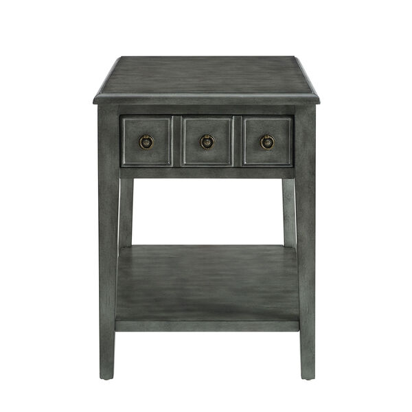 Aubrey Distressed Gray Side Accent Table, image 2