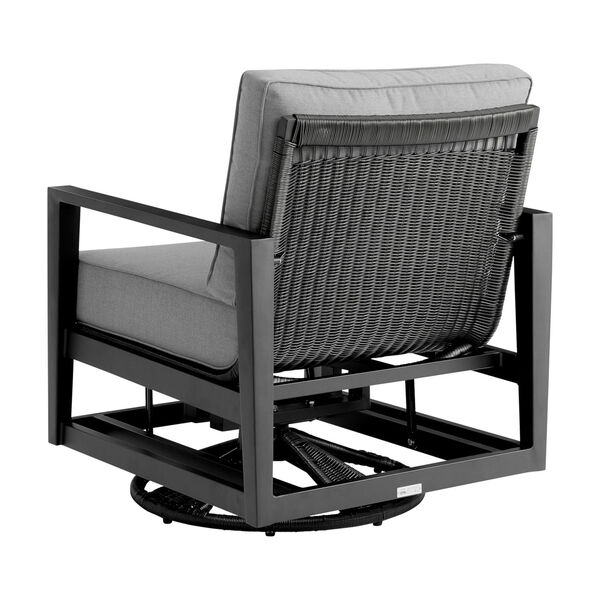 Cayman Black Outdoor Swivel Chair, image 3