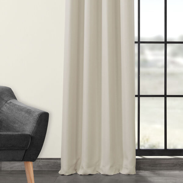 Ivory 120 x 50-Inch Polyester Blackout Curtain Single Panel, image 3