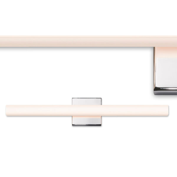 SQ-bar Polished Chrome LED 24-Inch Bath Fixture Strip, image 2